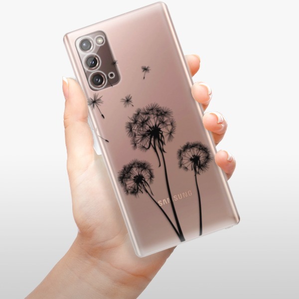 Silikonové pouzdro iSaprio - Samsung Galaxy Note 20 - Three Dandelions black