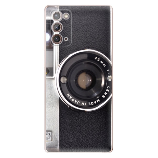 Odolné silikonové pouzdro iSaprio - Vintage Camera 01 na mobil Samsung Galaxy Note 20 (Odolný silikonový kryt, obal, pouzdro iSaprio - Vintage Camera 01 na mobilní telefon Samsung Galaxy Note 20)
