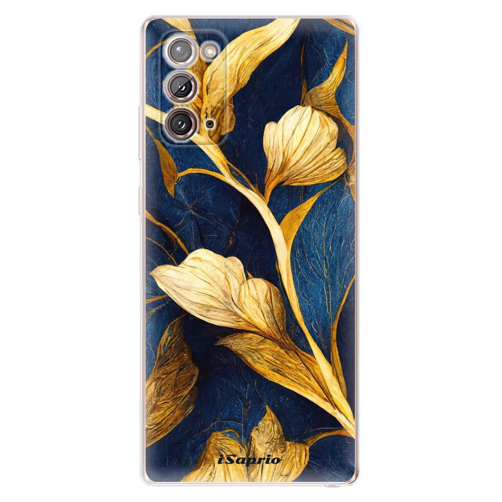 Odolné silikonové pouzdro iSaprio - Gold Leaves - Samsung Galaxy Note 20