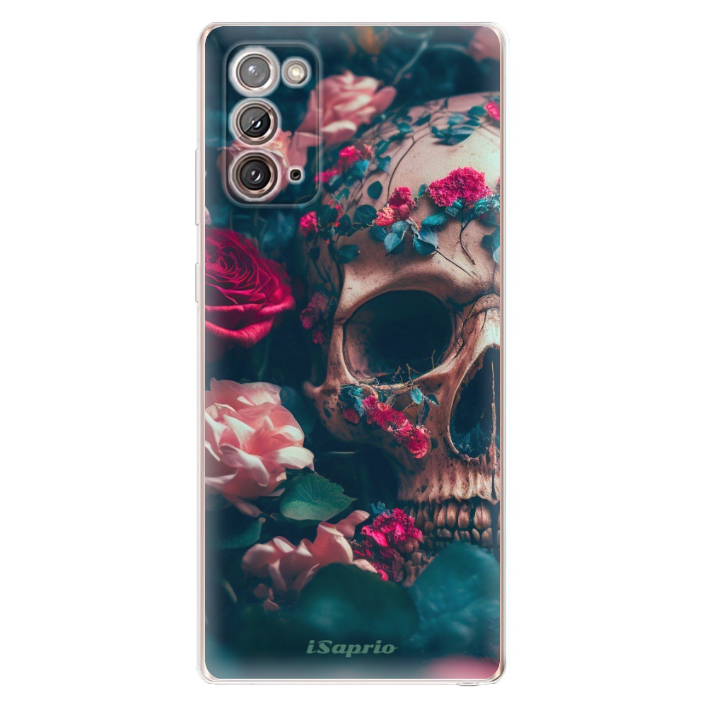 Odolné silikonové pouzdro iSaprio - Skull in Roses - Samsung Galaxy Note 20
