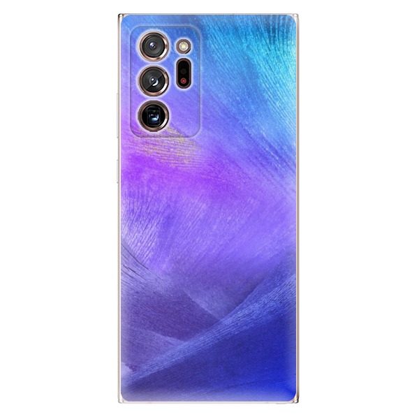 Odolné silikonové pouzdro iSaprio - Purple Feathers - Samsung Galaxy Note 20 Ultra