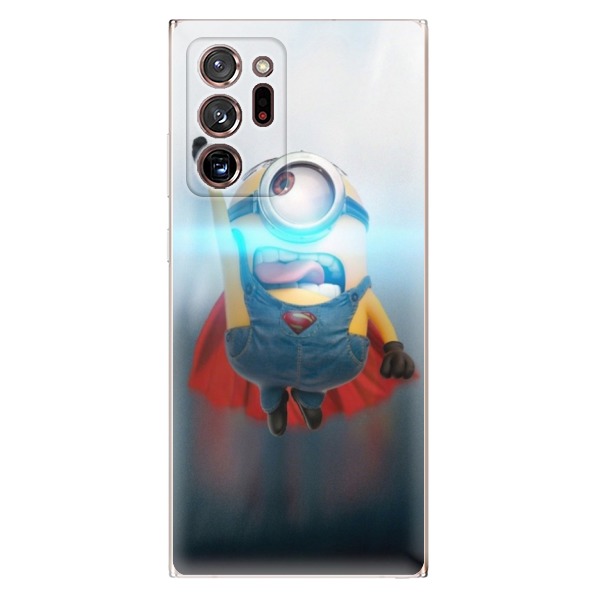 Odolné silikonové pouzdro iSaprio - Mimons Superman 02 - Samsung Galaxy Note 20 Ultra