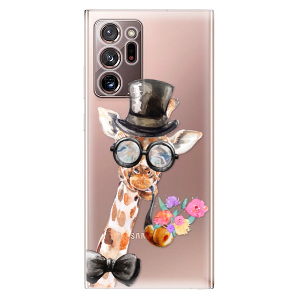 Odolné silikonové pouzdro iSaprio - Sir Giraffe - Samsung Galaxy Note 20 Ultra