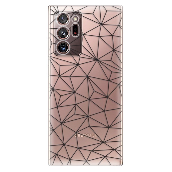 Odolné silikonové pouzdro iSaprio - Abstract Triangles 03 - black - Samsung Galaxy Note 20 Ultra