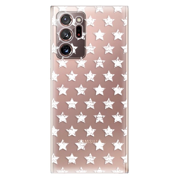 Odolné silikonové pouzdro iSaprio - Stars Pattern - white - Samsung Galaxy Note 20 Ultra