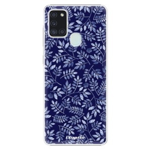 Plastové pouzdro iSaprio - Blue Leaves 05 na mobil Samsung Galaxy A21s
