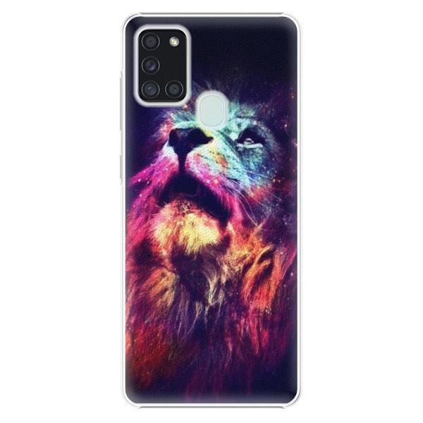 Plastové pouzdro iSaprio - Lion in Colors na mobil Samsung Galaxy A21s (Plastový kryt, obal, pouzdro iSaprio - Lion in Colors na mobilní telefon Samsung Galaxy A21s)