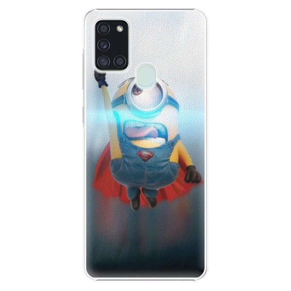Plastové pouzdro iSaprio - Mimons Superman 02 na mobil Samsung Galaxy A21s - výprodej