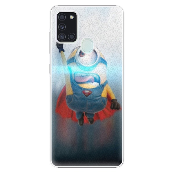 Plastové pouzdro iSaprio - Mimons Superman 02 na mobil Samsung Galaxy A21s (Plastový kryt, obal, pouzdro iSaprio - Mimons Superman 02 na mobilní telefon Samsung Galaxy A21s)