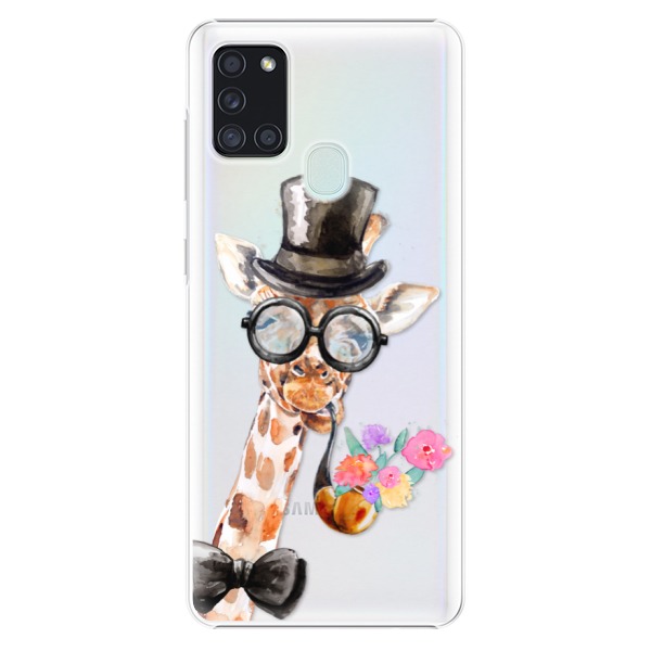 Plastové pouzdro iSaprio - Sir Giraffe - Samsung Galaxy A21s