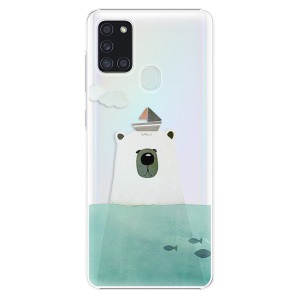 Plastové pouzdro iSaprio - Bear With Boat na mobil Samsung Galaxy A21s