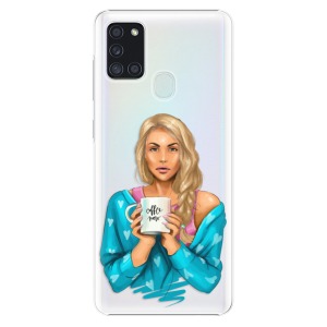 Plastové pouzdro iSaprio - Coffe Now - Blond na mobil Samsung Galaxy A21s