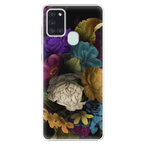 Plastové pouzdro iSaprio - Dark Flowers na mobil Samsung Galaxy A21s