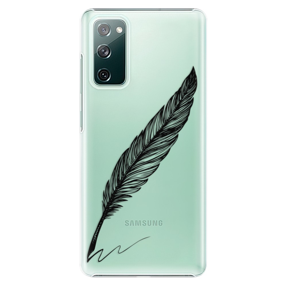 Plastové pouzdro iSaprio - Writing By Feather - black - Samsung Galaxy S20 FE