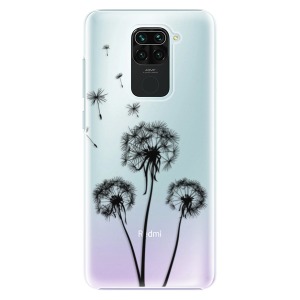 Plastové pouzdro iSaprio - Three Dandelions - black na mobil Xiaomi Redmi Note 9