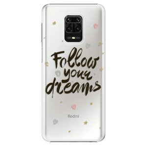 Plastové pouzdro iSaprio - Follow Your Dreams - black na mobil Xiaomi Redmi Note 9S / Xiaomi Redmi Note 9 Pro