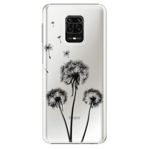 Plastové pouzdro iSaprio - Three Dandelions - black na mobil Xiaomi Redmi Note 9S / Xiaomi Redmi Note 9 Pro