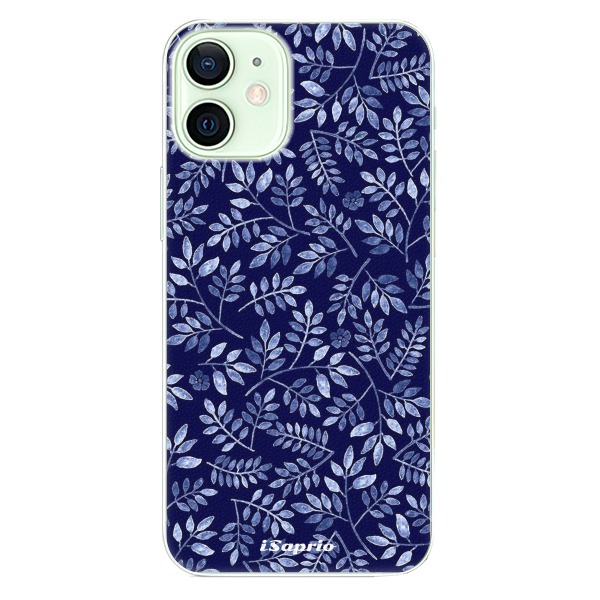 Plastové pouzdro iSaprio - Blue Leaves 05 - iPhone 12 mini
