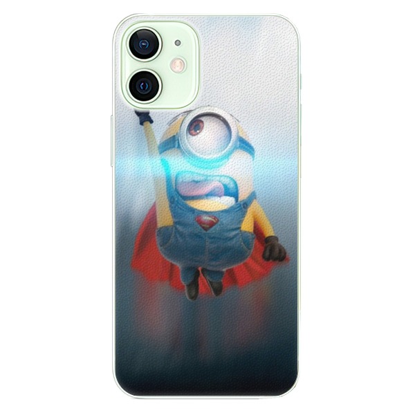 Plastové pouzdro iSaprio - Mimons Superman 02 - iPhone 12 mini