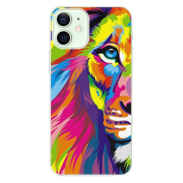 Plastové pouzdro iSaprio - Rainbow Lion - iPhone 12 mini