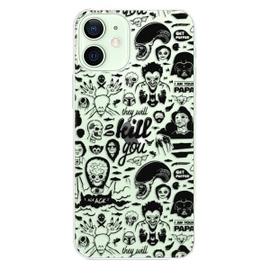 Plastové pouzdro iSaprio - Comics 01 - black na mobil Apple iPhone 12 Mini