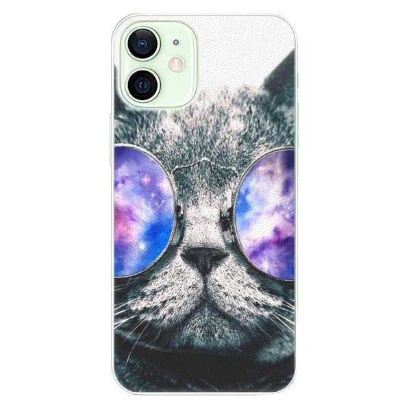 Plastové pouzdro iSaprio - Galaxy Cat na mobil Apple iPhone 12 Mini (Plastový kryt, obal, pouzdro iSaprio - Galaxy Cat na mobilní telefon Apple iPhone 12 Mini)