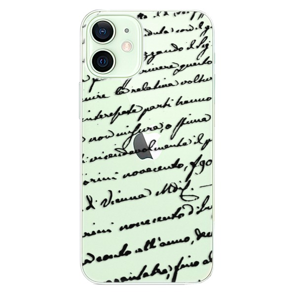 Plastové pouzdro iSaprio - Handwriting 01 - black - iPhone 12 mini