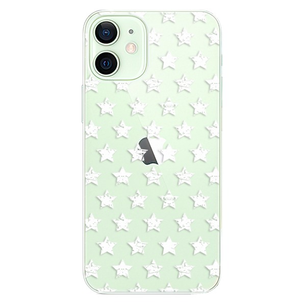 Plastové pouzdro iSaprio - Stars Pattern - white - iPhone 12 mini