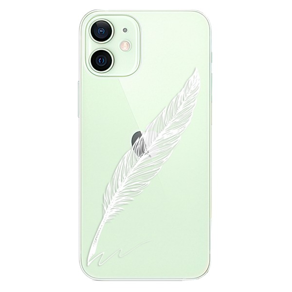 Plastové pouzdro iSaprio - Writing By Feather - white - iPhone 12 mini