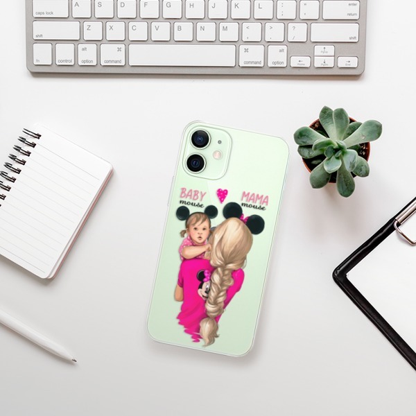 Plastové pouzdro iSaprio - Mama Mouse Blond and Girl na mobil Apple iPhone 12 Mini - výprodej