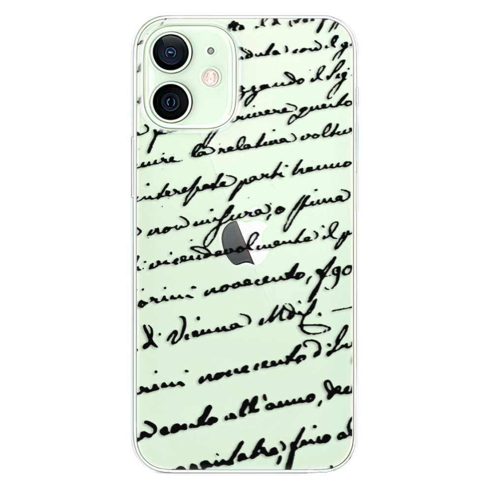 Plastové pouzdro iSaprio - Handwriting 01 - black - iPhone 12