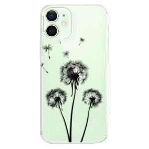 Plastové pouzdro iSaprio - Three Dandelions - black na mobil Apple iPhone 12