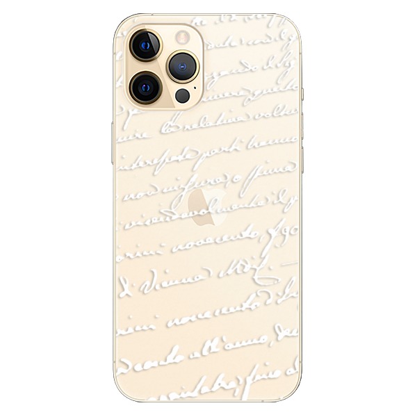 Plastové pouzdro iSaprio - Handwriting 01 - white - iPhone 12 Pro