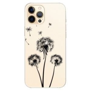 Plastové pouzdro iSaprio - Three Dandelions - black na mobil Apple iPhone 12 Pro