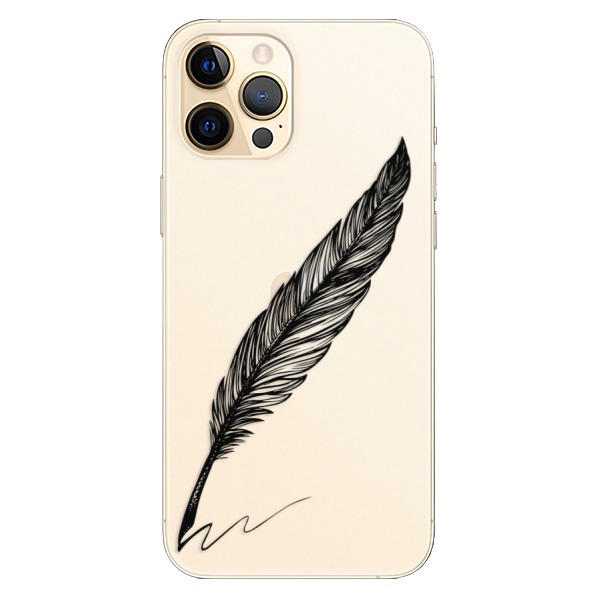 Plastové pouzdro iSaprio - Writing By Feather - black - iPhone 12 Pro
