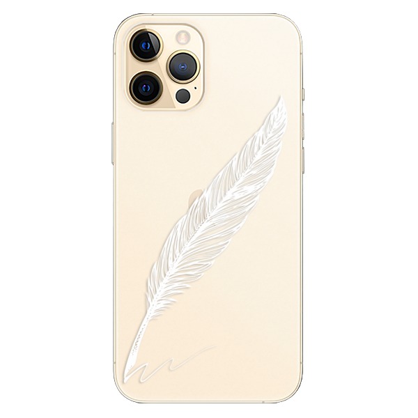 Levně Plastové pouzdro iSaprio - Writing By Feather - white - iPhone 12 Pro