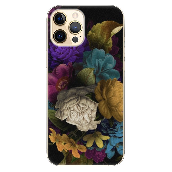 Plastové pouzdro iSaprio - Dark Flowers na mobil Apple iPhone 12 Pro (Plastový kryt, obal, pouzdro iSaprio - Dark Flowers na mobilní telefon Apple iPhone 12 Pro)