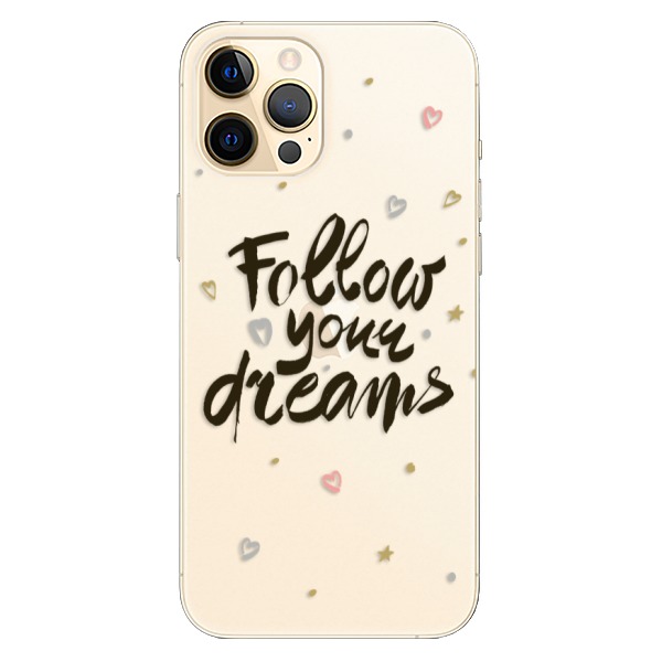 Plastové pouzdro iSaprio - Follow Your Dreams - black - iPhone 12 Pro Max