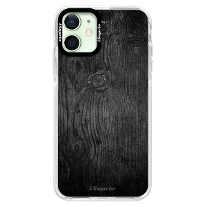 Silikonové pouzdro Bumper iSaprio - Black Wood 13 na mobil Apple iPhone 12