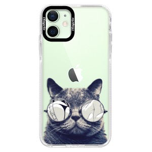 Silikonové pouzdro Bumper iSaprio - Crazy Cat 01 na mobil Apple iPhone 12