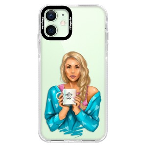 Silikonové pouzdro Bumper iSaprio - Coffe Now - Blond na mobil Apple iPhone 12