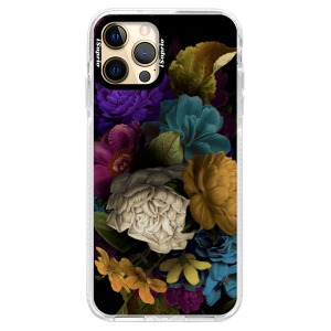 Silikonové pouzdro Bumper iSaprio - Dark Flowers na mobil Apple iPhone 12 Pro