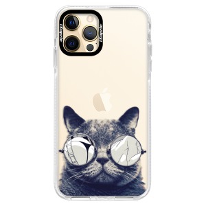 Silikonové pouzdro Bumper iSaprio - Crazy Cat 01 na mobil Apple iPhone 12 Pro Max