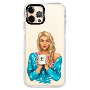 Silikonové pouzdro Bumper iSaprio - Coffe Now - Blond na mobil Apple iPhone 12 Pro Max