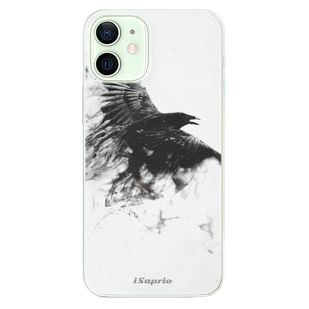 Odolné silikonové pouzdro iSaprio - Dark Bird 01 na mobil Apple iPhone 12 Mini (Odolný silikonový kryt, obal, pouzdro iSaprio - Dark Bird 01 na mobilní telefon Apple iPhone 12 Mini)