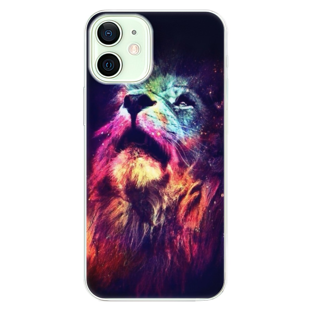 Odolné silikonové pouzdro iSaprio - Lion in Colors - iPhone 12 mini