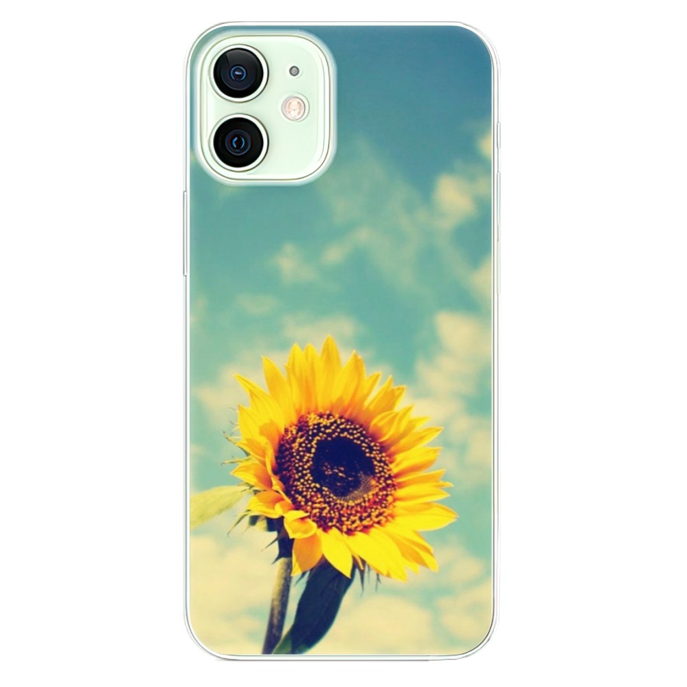 Odolné silikonové pouzdro iSaprio - Sunflower 01 na mobil Apple iPhone 12 Mini (Odolný silikonový kryt, obal, pouzdro iSaprio - Sunflower 01 na mobilní telefon Apple iPhone 12 Mini)