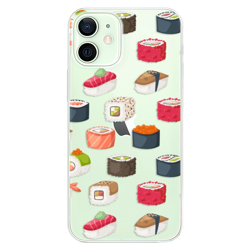 Odolné silikonové pouzdro iSaprio - Sushi Pattern - iPhone 12 mini