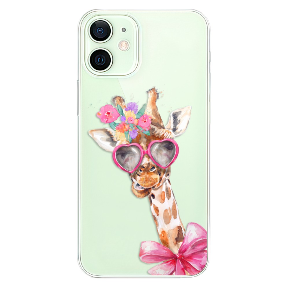 Odolné silikonové pouzdro iSaprio - Lady Giraffe - iPhone 12 mini