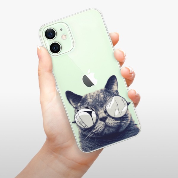 Silikonové pouzdro iSaprio - Apple iPhone 12 Mini - Crazy Cat 01